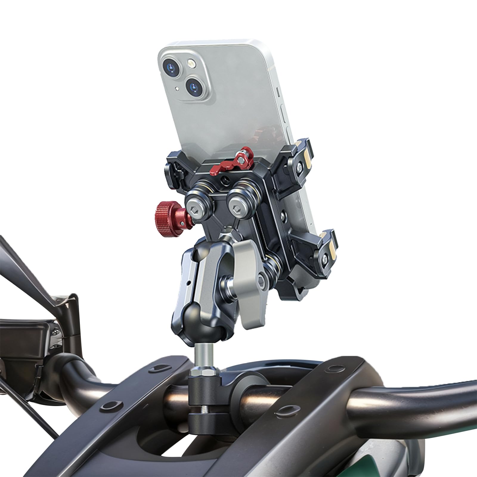 U Lock Heavy Duty - Robuuste motorfietstelefoonhouder met trillingsdemper, anti-shake veilig