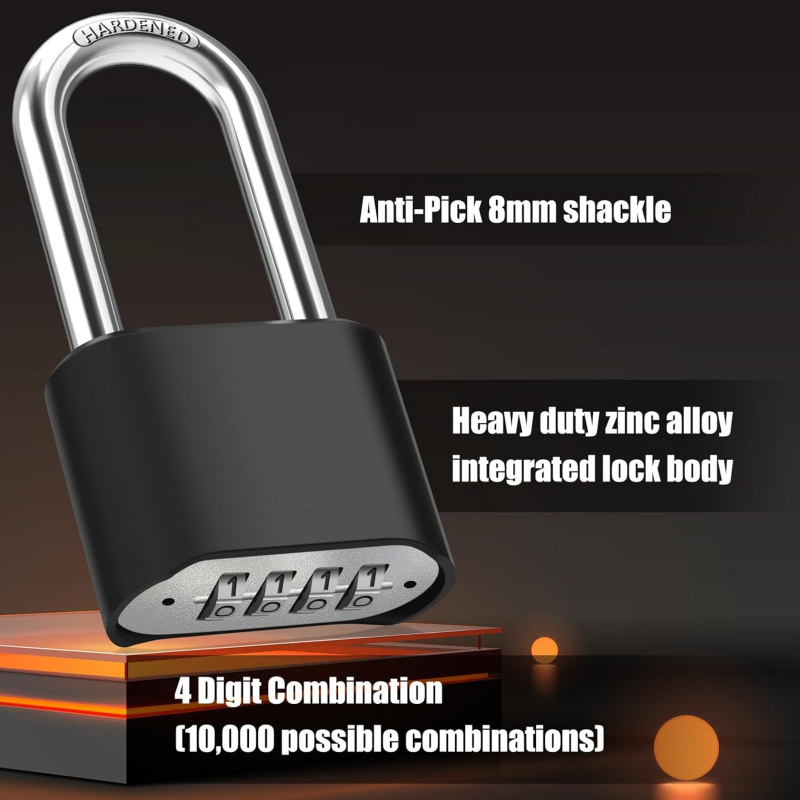 U Lock Heavy Duty - Robuust weerbestendig combinatiehangslot - verborgen code