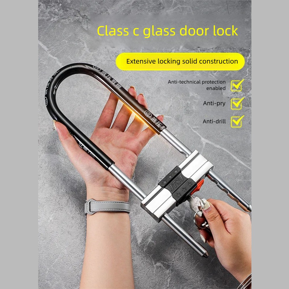 U Lock Heavy Duty - Fietscombinatie U-slot, zwaarbelastbaar fietscombinatie U-slot peddel