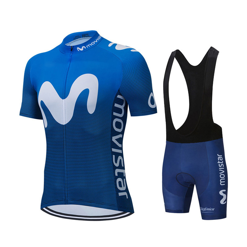 Cycling Community - Nieuwe Zomer Movistar Team Wielertrui Sets