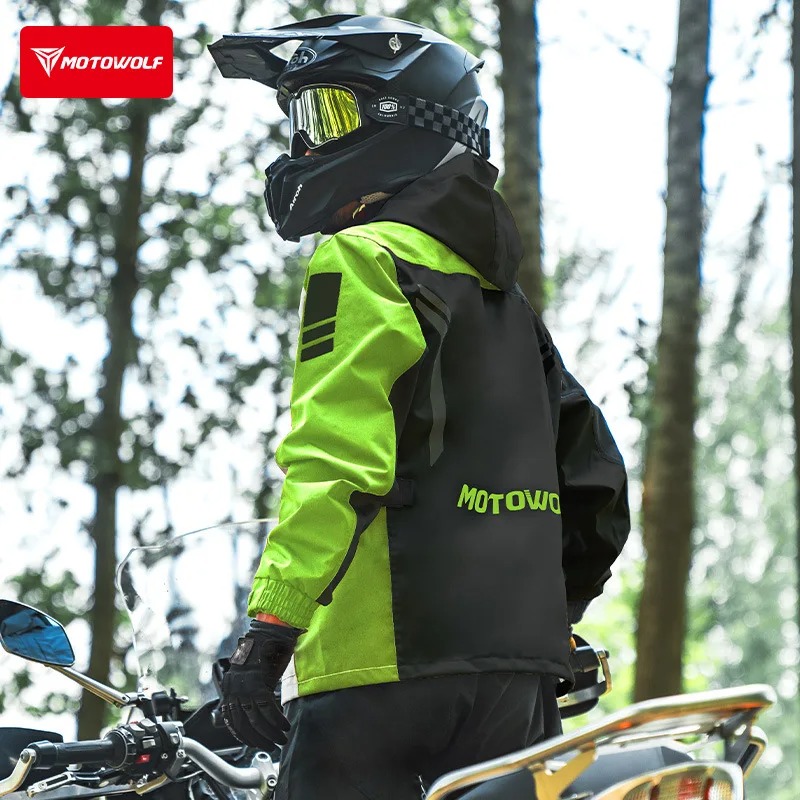 Cycling Commuter Rain Jacket - Motowolf reflecterende motorregenjas waterdicht fietsen wandelen