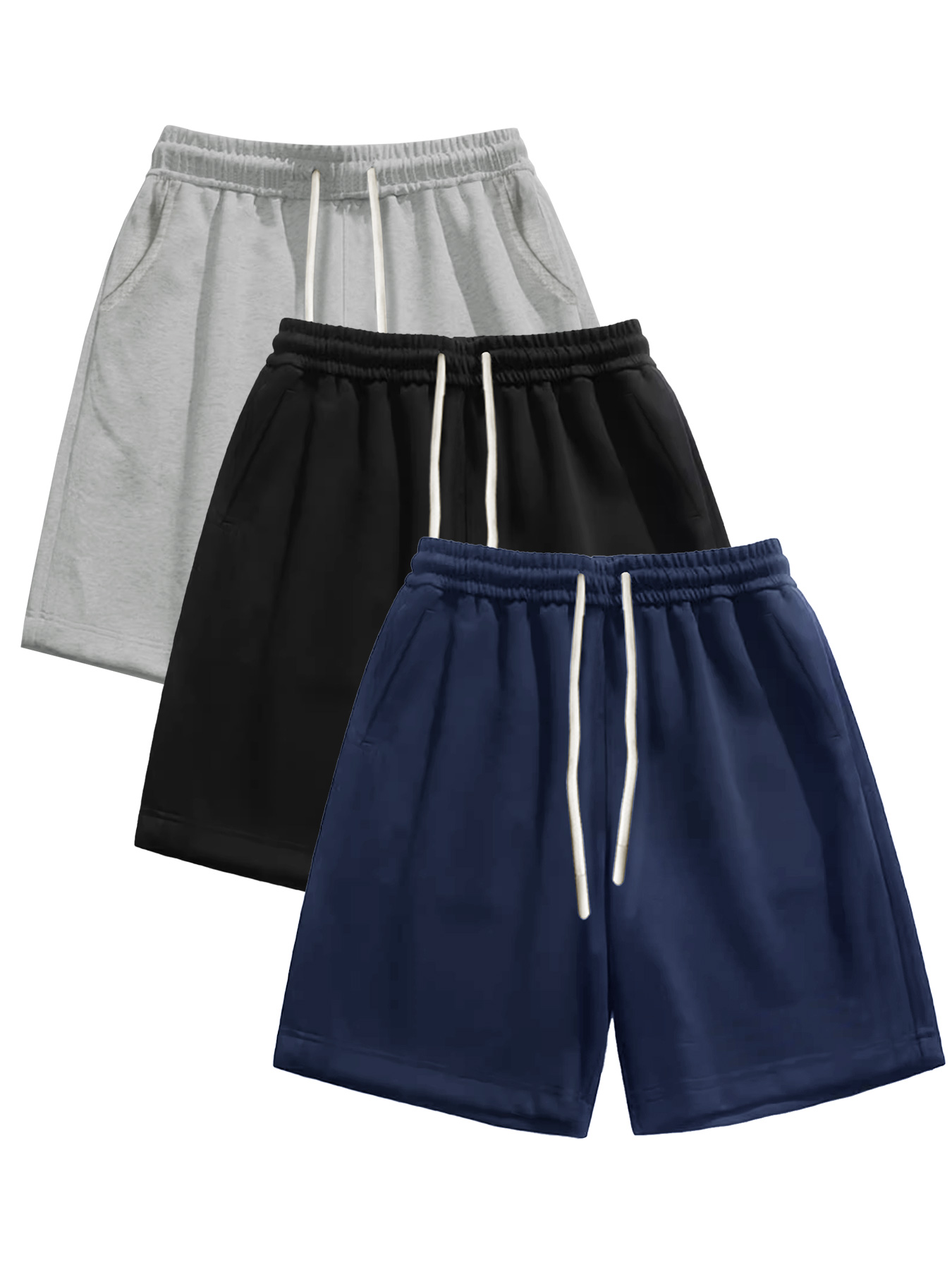 Cycling Commuter Pants - 3-delige herenshorts, zomerse effen kleur, tailleband