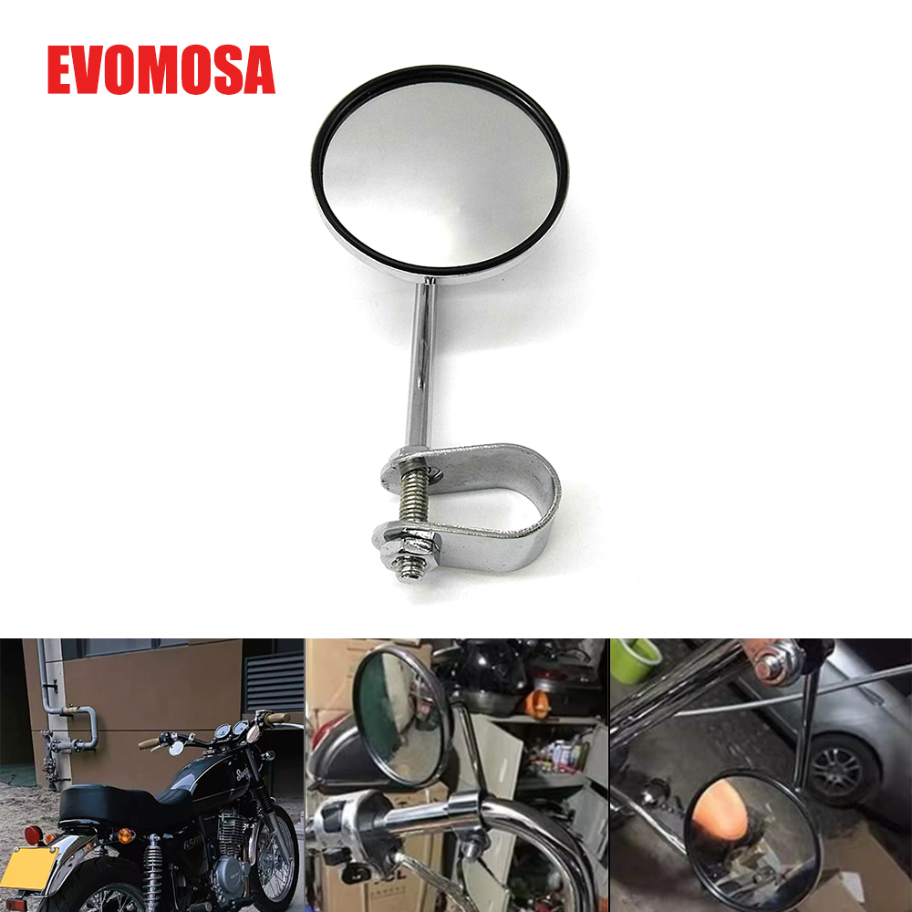 Mirror Handlebar Convex - Motorfietsstuur achteruitkijkspiegels rond convex clip-on 22-25mm