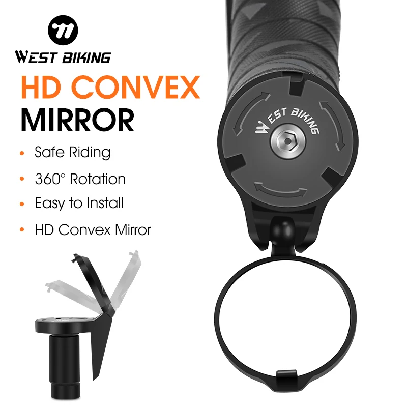 West Biking Fiets Achteruitkij - Mirror Handlebar Convex recensie en prijs